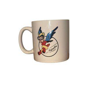 Fifinella Cartoon Graphic Ceramic Mug - White & Red - 3.5 Inches Tall